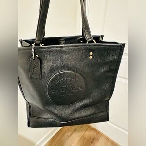Coach Black Leather Tote Bag